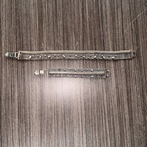 Vintage Hattie Carnegie choker & bracelet set. Mesh with rhinestones